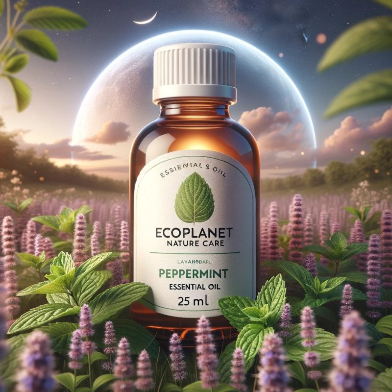 EcoPlanet Pure Peppermint Essential Oil: Natural Refreshment & Wellness � 25 ml